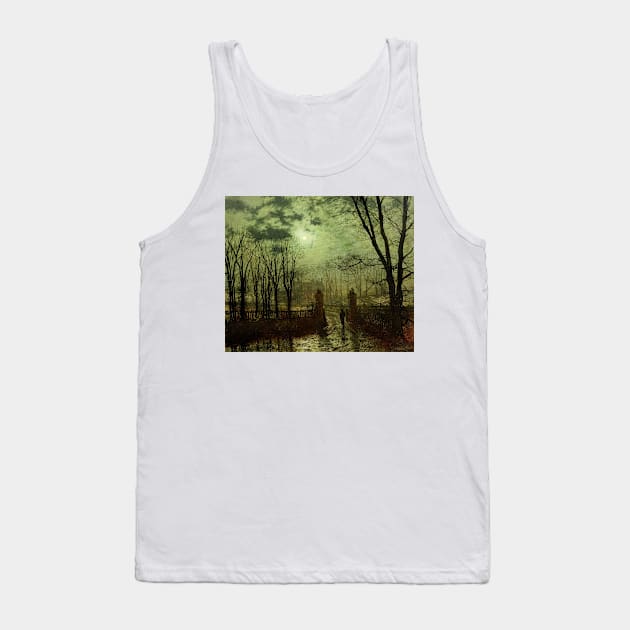 At The Park Gate by John Atkinson Grimshaw Tank Top by Classic Art Stall